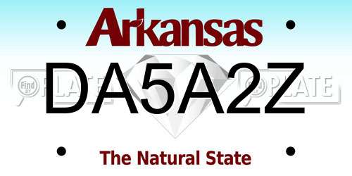 DA5A2Z Arkansas License Plate