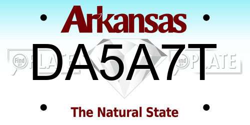 DA5A7T Arkansas License Plate