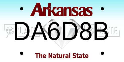 DA6D8B Arkansas License Plate