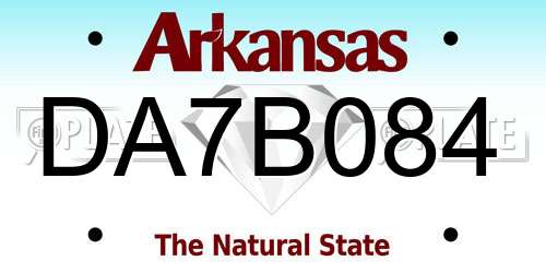 DA7B084 Arkansas License Plate