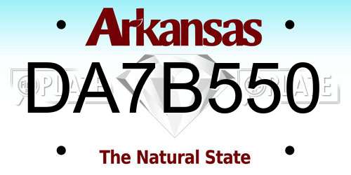 DA7B550 Arkansas License Plate