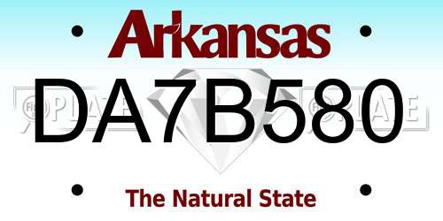 DA7B580 Arkansas License Plate