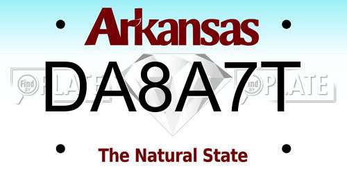 DA8A7T Arkansas License Plate