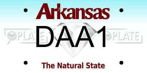 DAA1 Arkansas License Plate