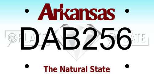 DAB256 Arkansas License Plate