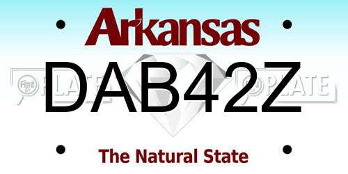 DAB42Z Arkansas License Plate