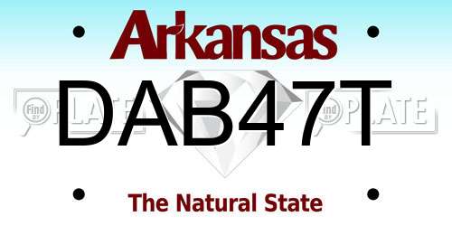 DAB47T Arkansas License Plate