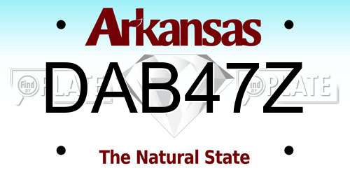 DAB47Z Arkansas License Plate