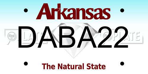 DABA22 Arkansas License Plate