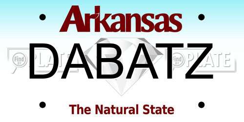 DABATZ Arkansas License Plate