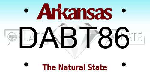 DABT86 Arkansas License Plate
