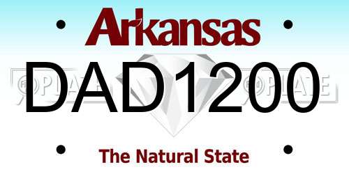 DAD1200 Arkansas License Plate