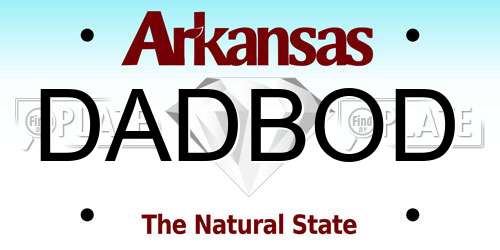 DADBOD Arkansas License Plate