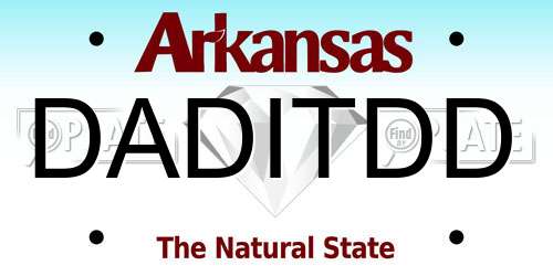DADITDD Arkansas License Plate