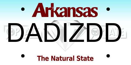 DADIZDD Arkansas License Plate