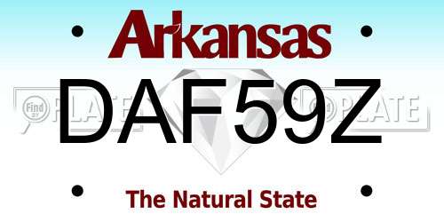 DAF59Z Arkansas License Plate