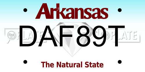 DAF89T Arkansas License Plate