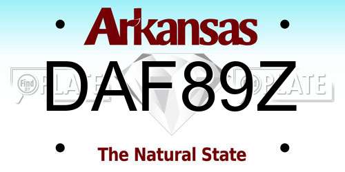 DAF89Z Arkansas License Plate