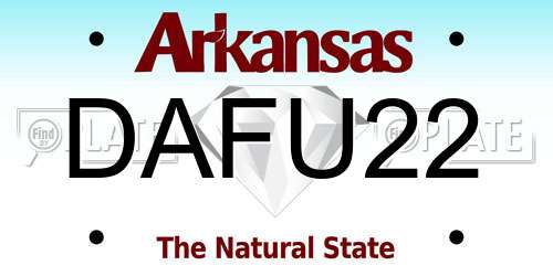 DAFU22 Arkansas License Plate