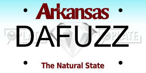 DAFUZZ Arkansas License Plate