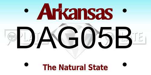 DAG05B Arkansas License Plate