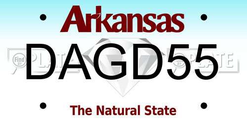 DAGD55 Arkansas License Plate