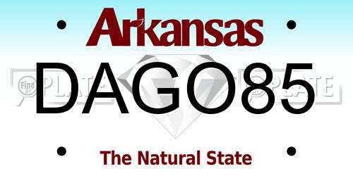 DAGO85 Arkansas License Plate