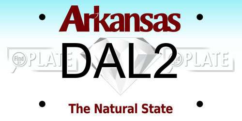 DAL2 Arkansas License Plate