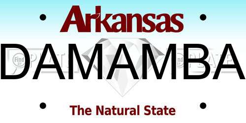 DAMAMBA Arkansas License Plate
