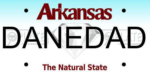 DANEDAD Arkansas License Plate