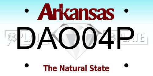 DAO04P Arkansas License Plate