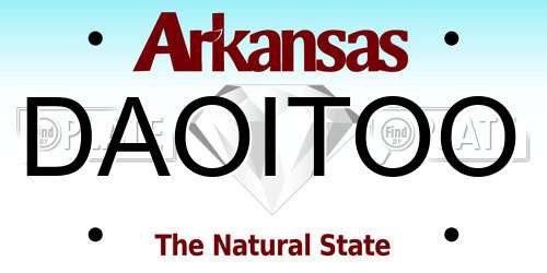 DAOITOO Arkansas License Plate