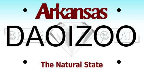 DAOIZOO Arkansas License Plate