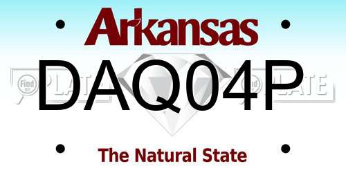 DAQ04P Arkansas License Plate
