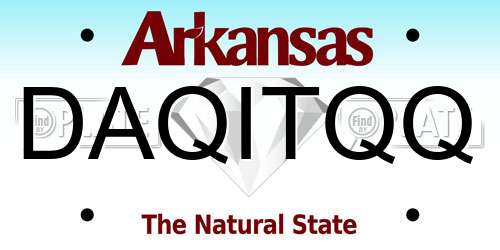 DAQITQQ Arkansas License Plate