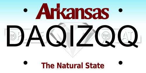 DAQIZQQ Arkansas License Plate