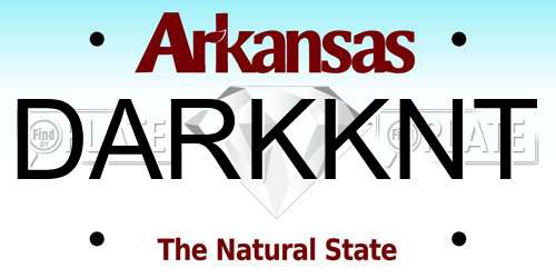 DARKKNT Arkansas License Plate