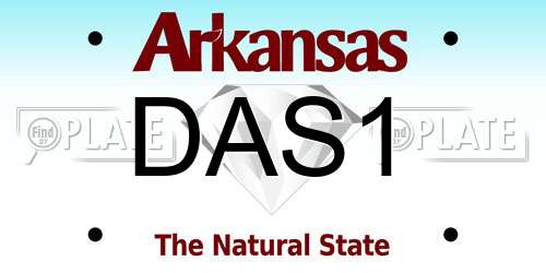 DAS1 Arkansas License Plate