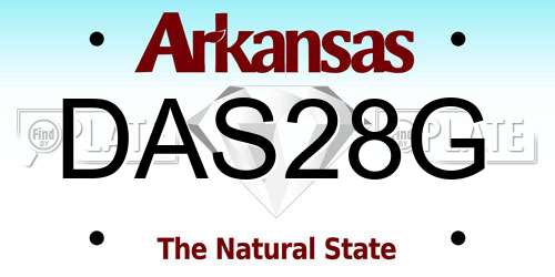 DAS28G Arkansas License Plate