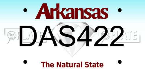 DAS422 Arkansas License Plate
