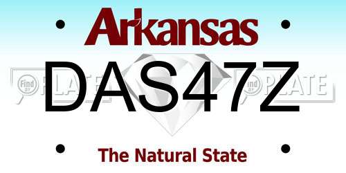 DAS47Z Arkansas License Plate