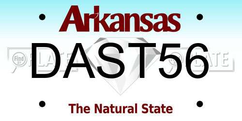 DAST56 Arkansas License Plate