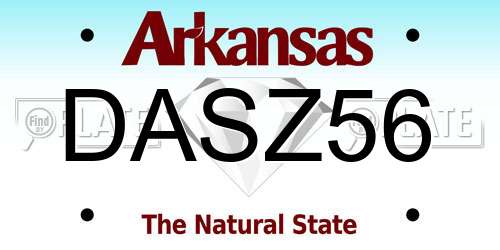 DASZ56 Arkansas License Plate