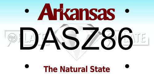 DASZ86 Arkansas License Plate