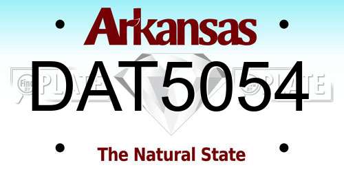 DAT5054 Arkansas License Plate