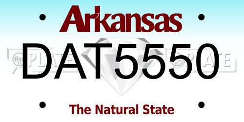 DAT5550 Arkansas License Plate