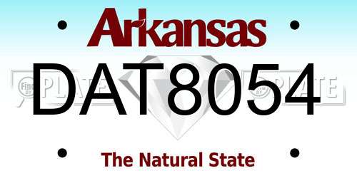 DAT8054 Arkansas License Plate