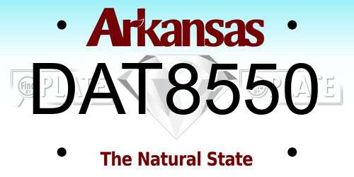 DAT8550 Arkansas License Plate