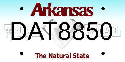DAT8850 Arkansas License Plate