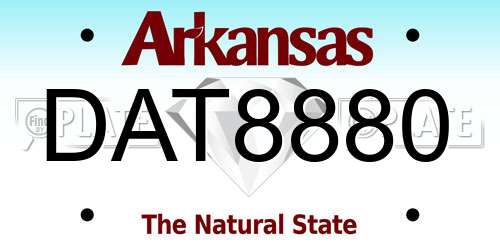 DAT8880 Arkansas License Plate